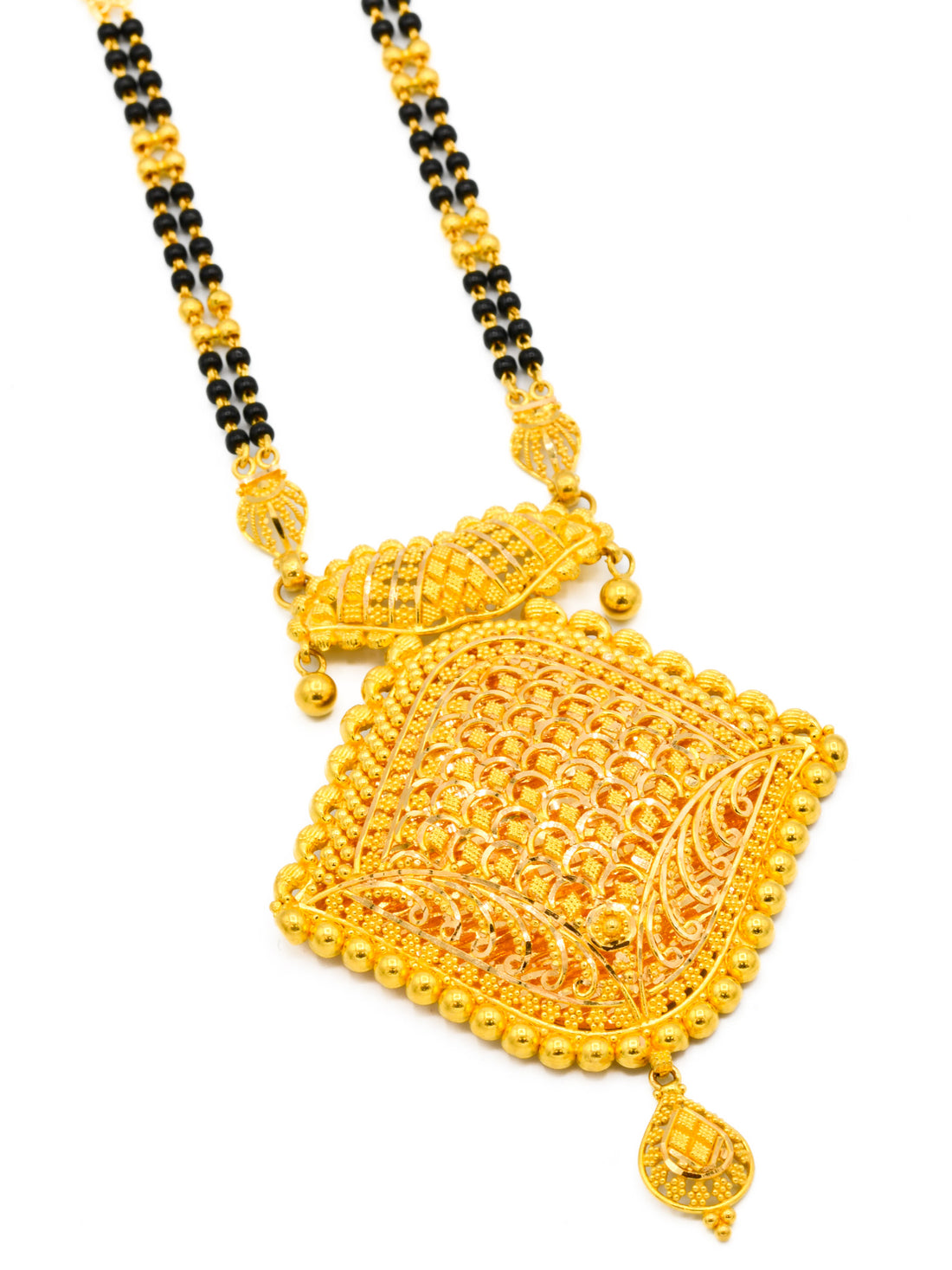 22ct Gold 2 Row Long Mangal Sutra - Roop Darshan