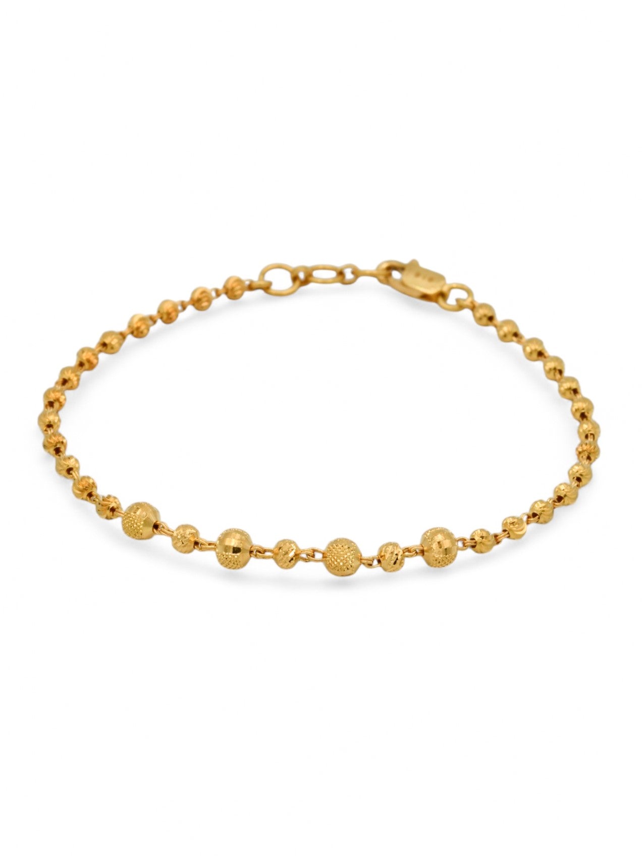 22ct Gold Ball Ladies Bracelet