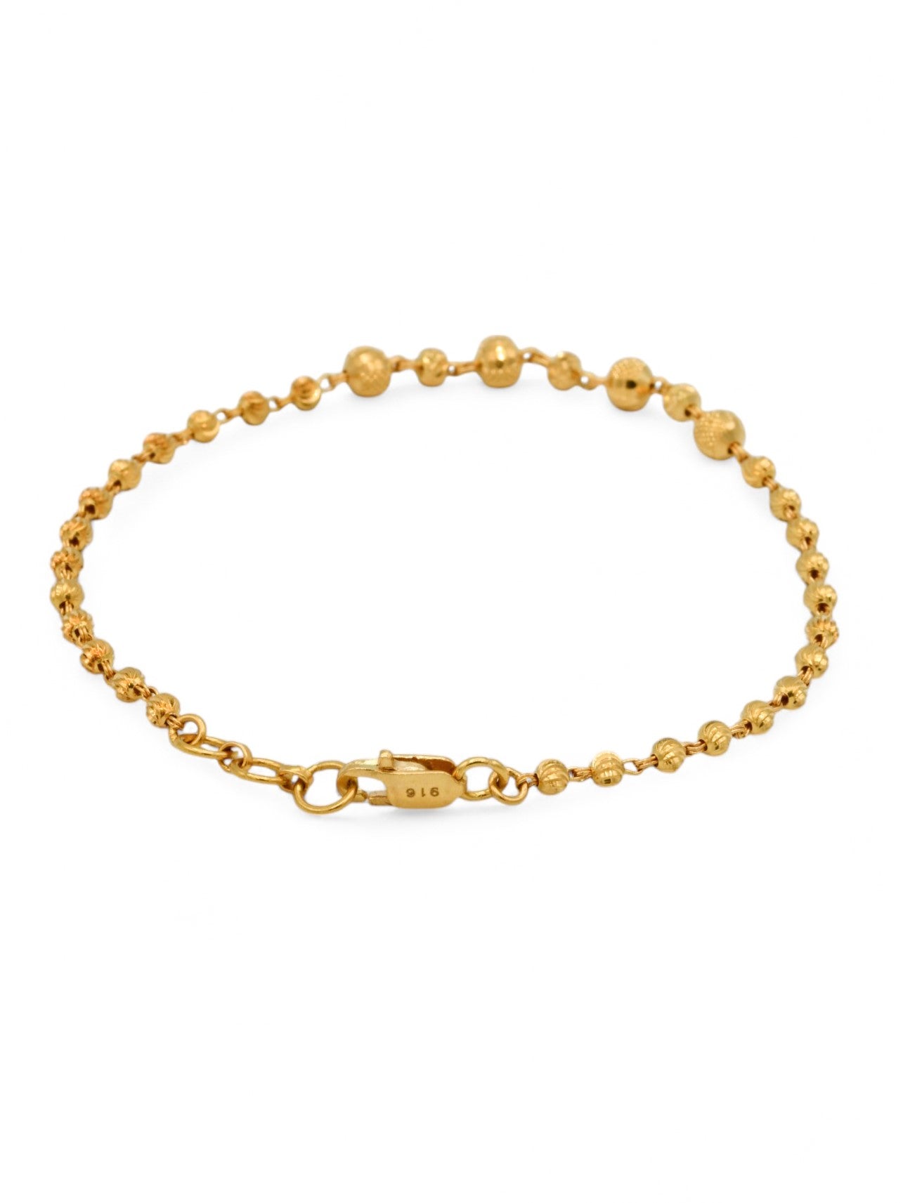 22ct Gold Ball Ladies Bracelet