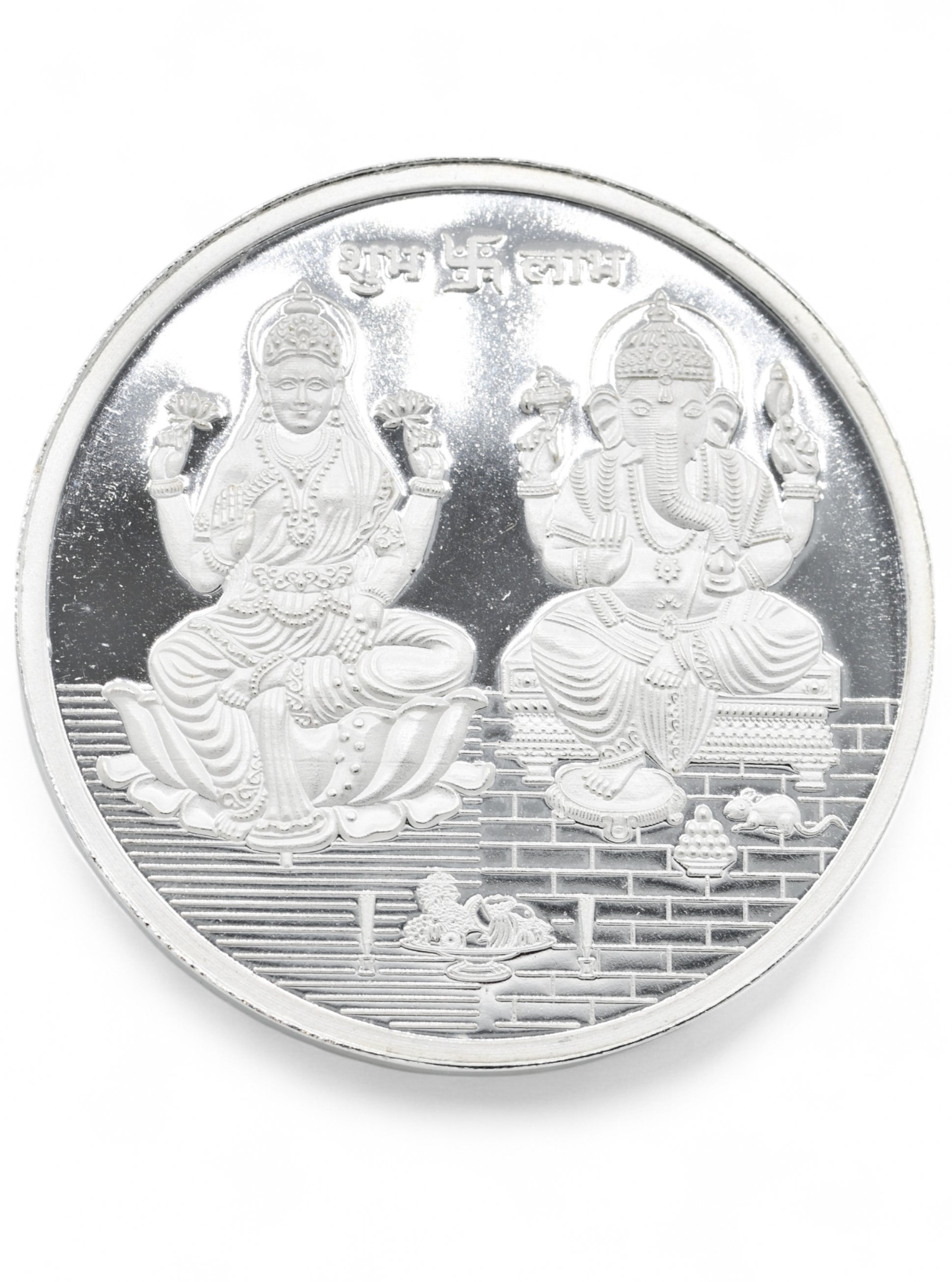 100 Grams Silver Laxmiji &amp; Ganesha Coin