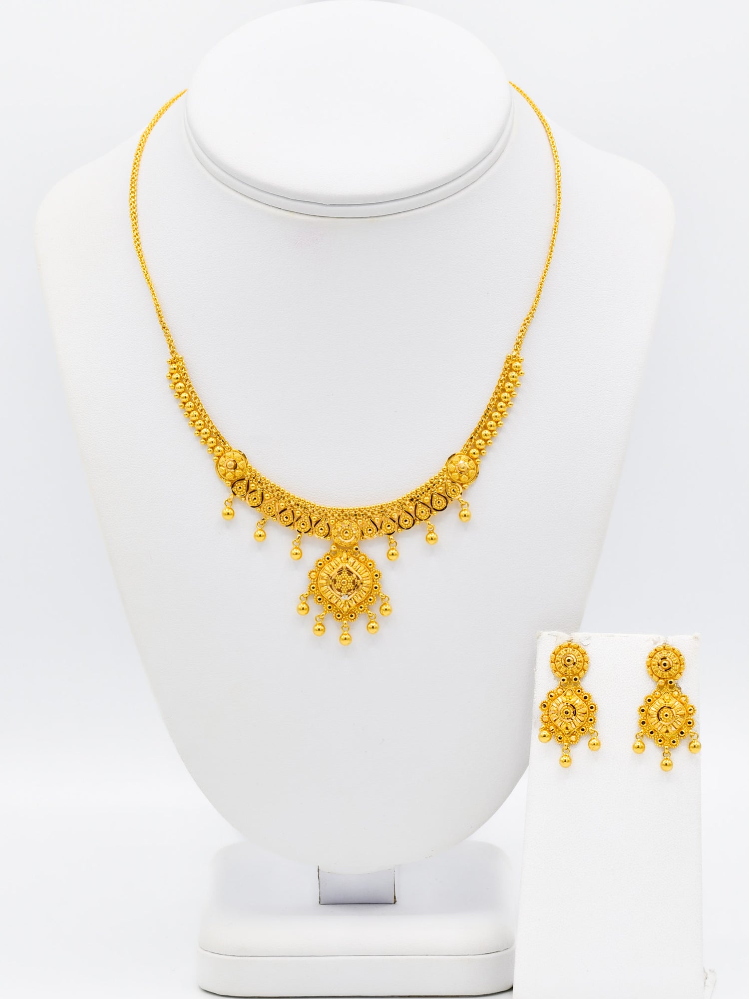 22ct Gold Necklace Set - Roop Darshan