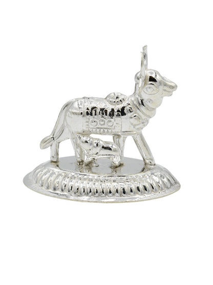 Silver Cow with Calf - Roop Darshan