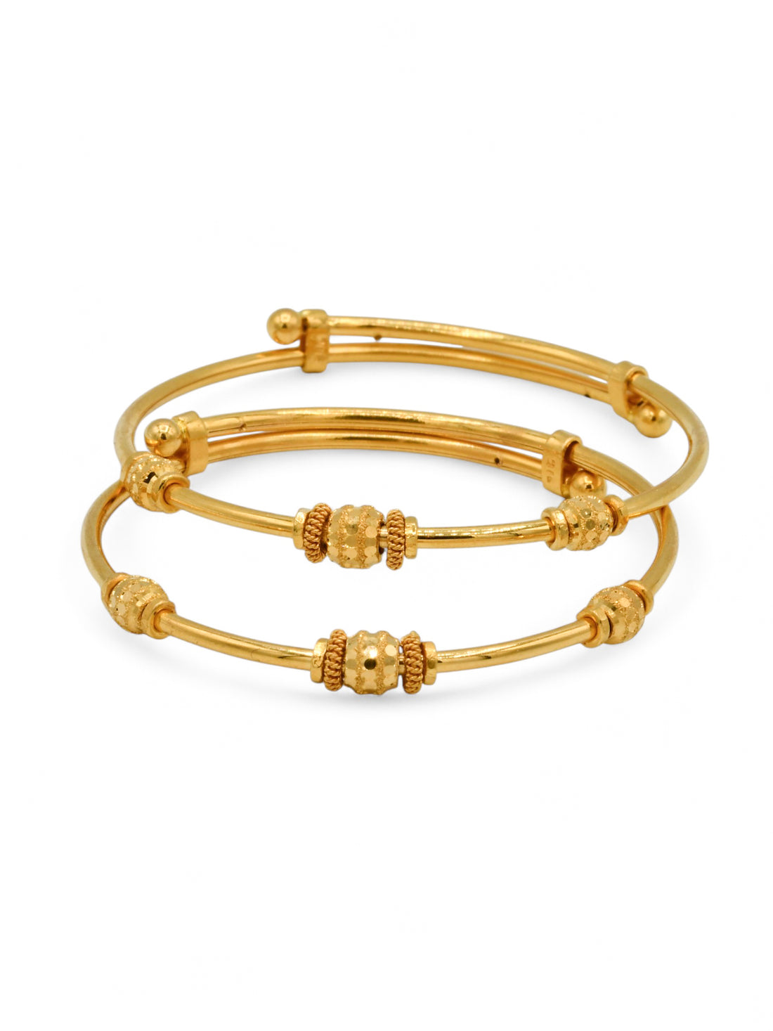 22ct Gold Adjustable Pair Baby Bangle