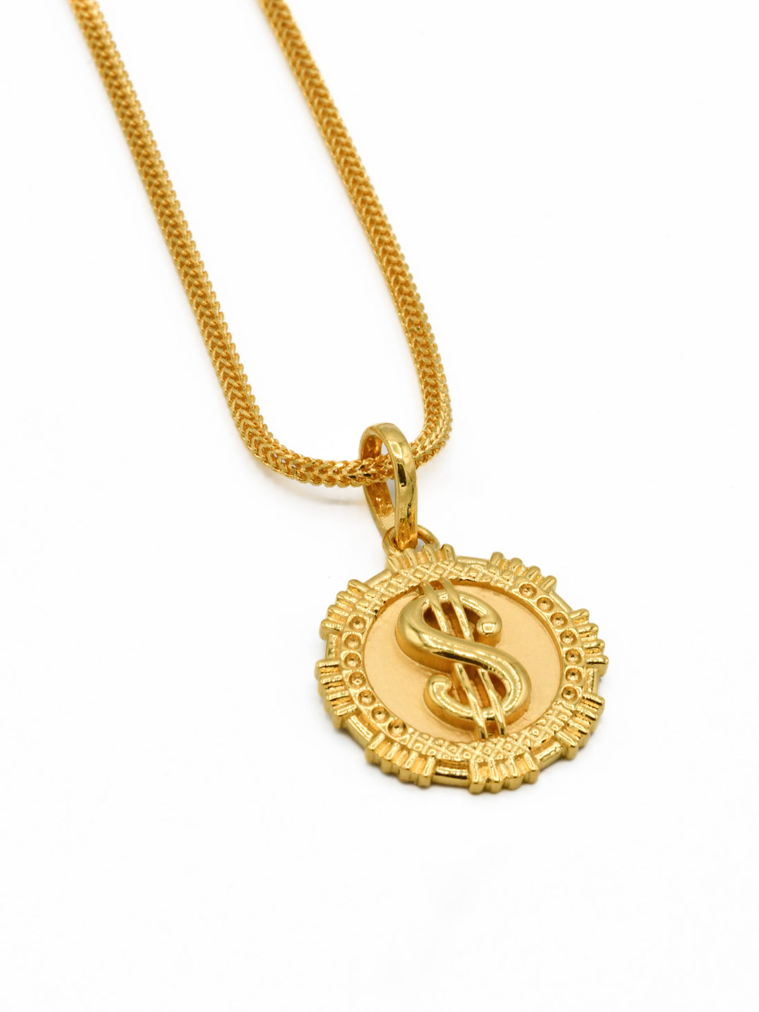 22ct Gold Dollar Symbol Pendant - Roop Darshan