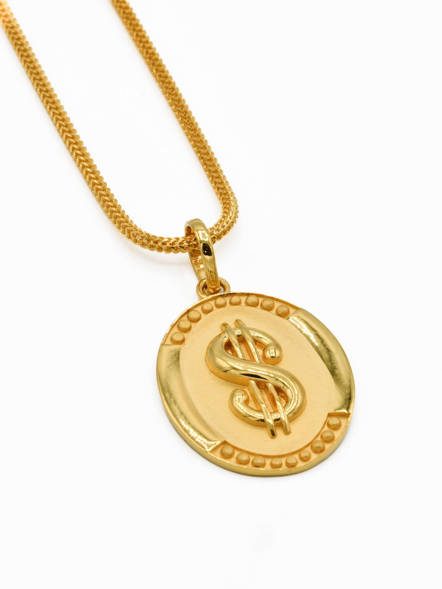 22ct Gold Dollar Symbol Pendant - Roop Darshan