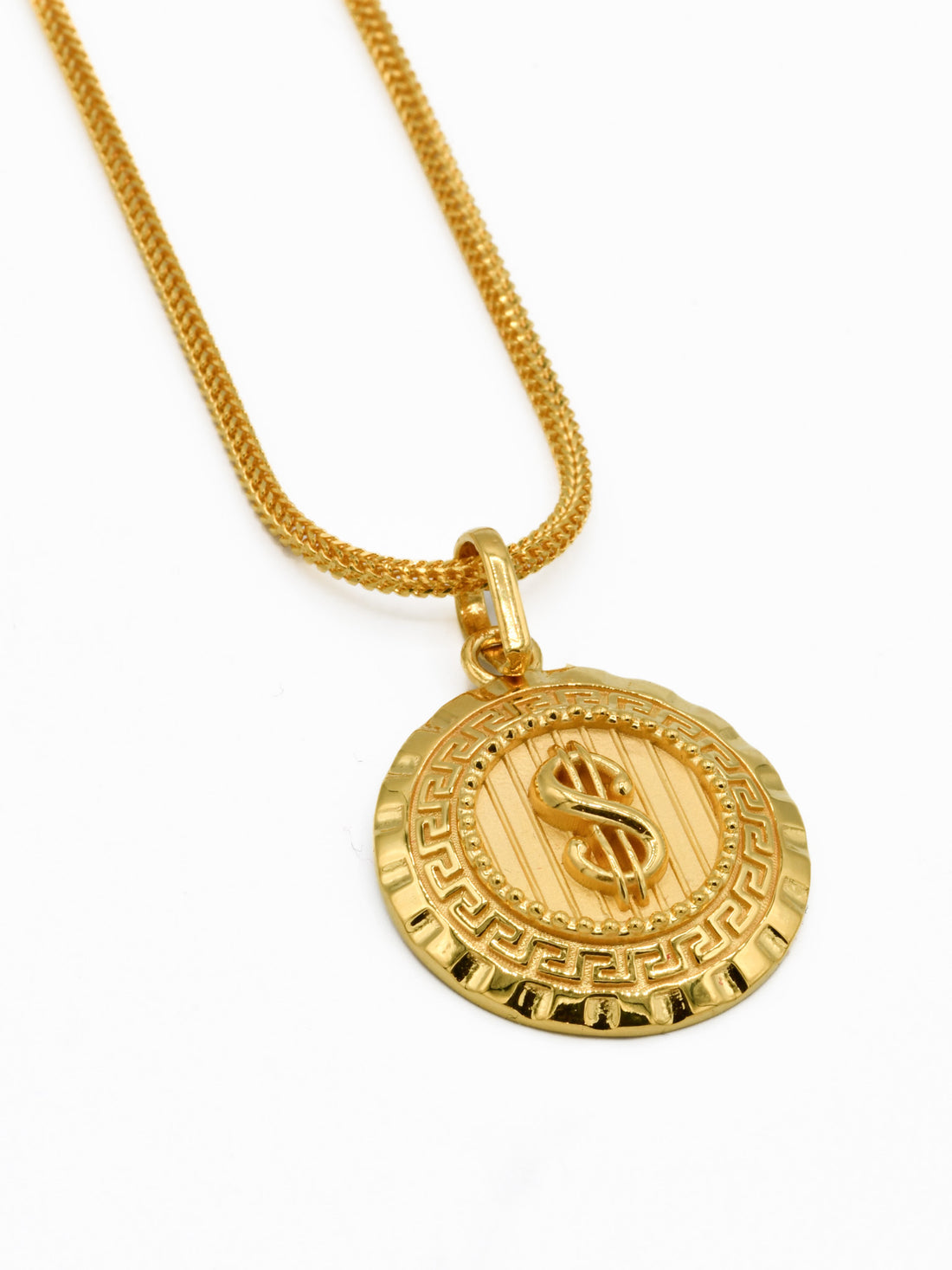 22ct Gold Dollar Symbol Pendant - Roop Darshan
