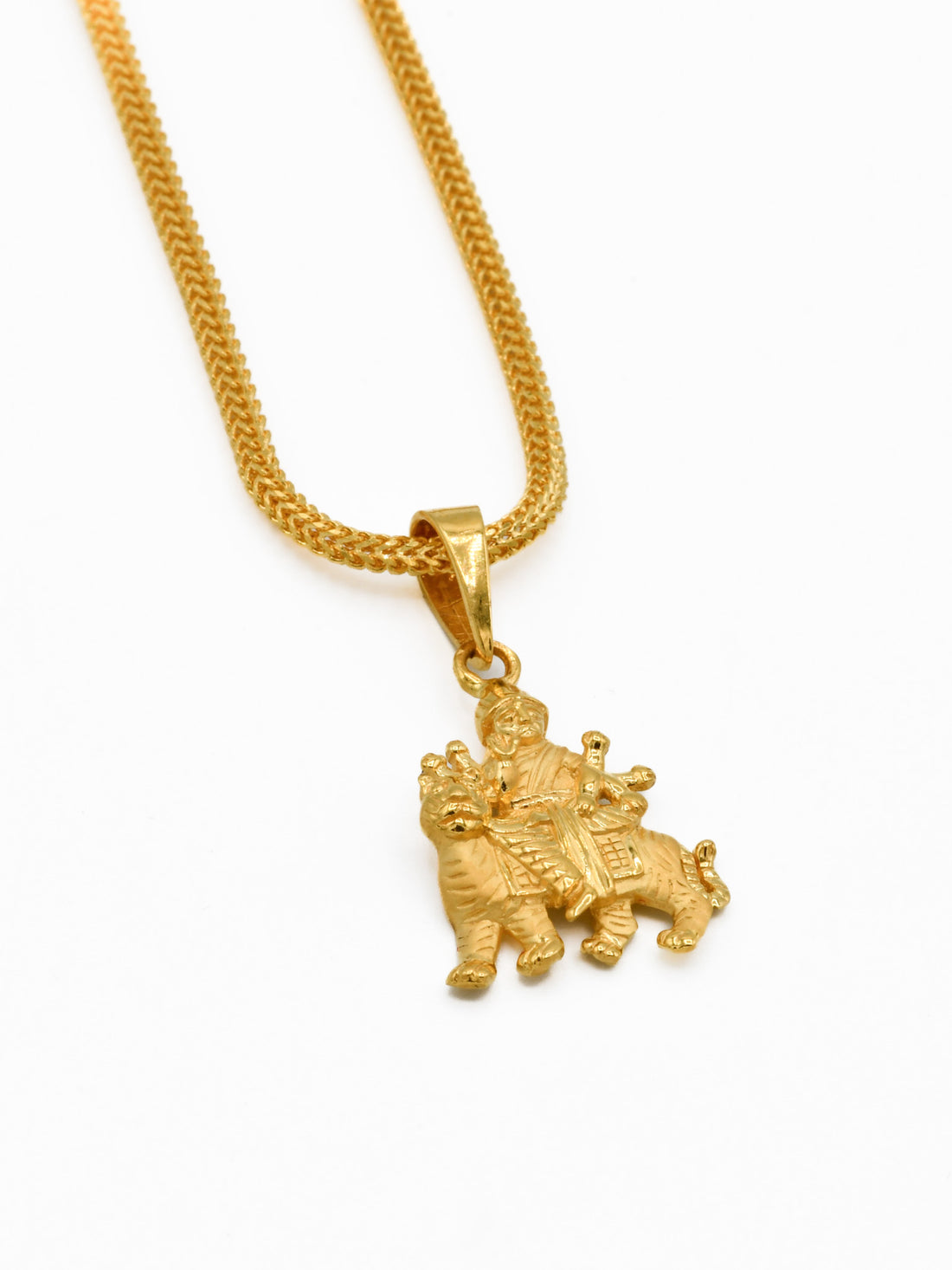 22ct Gold Ambe Mata Pendant - Roop Darshan