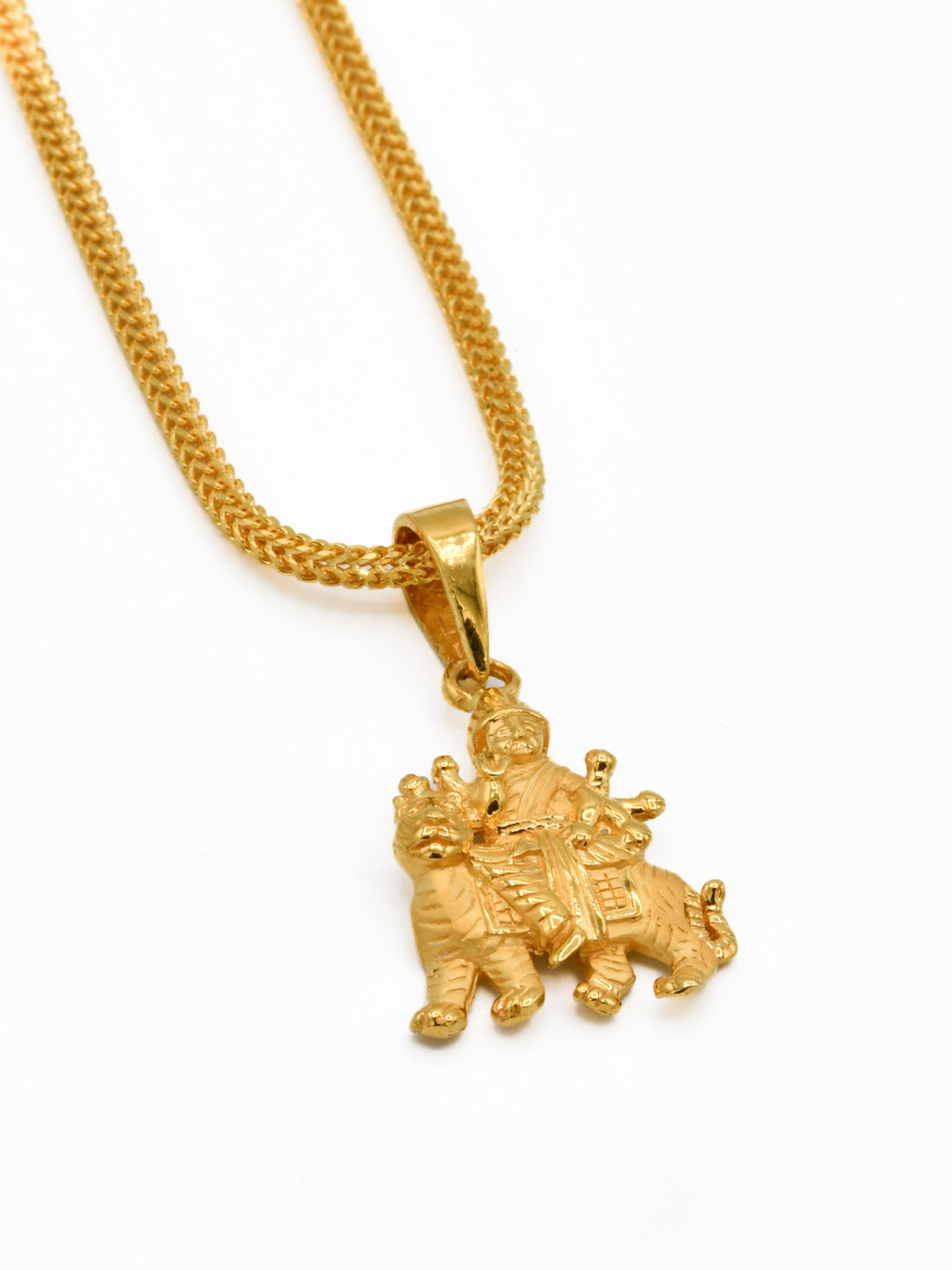 22ct Gold Ambe Mata Pendant - Roop Darshan