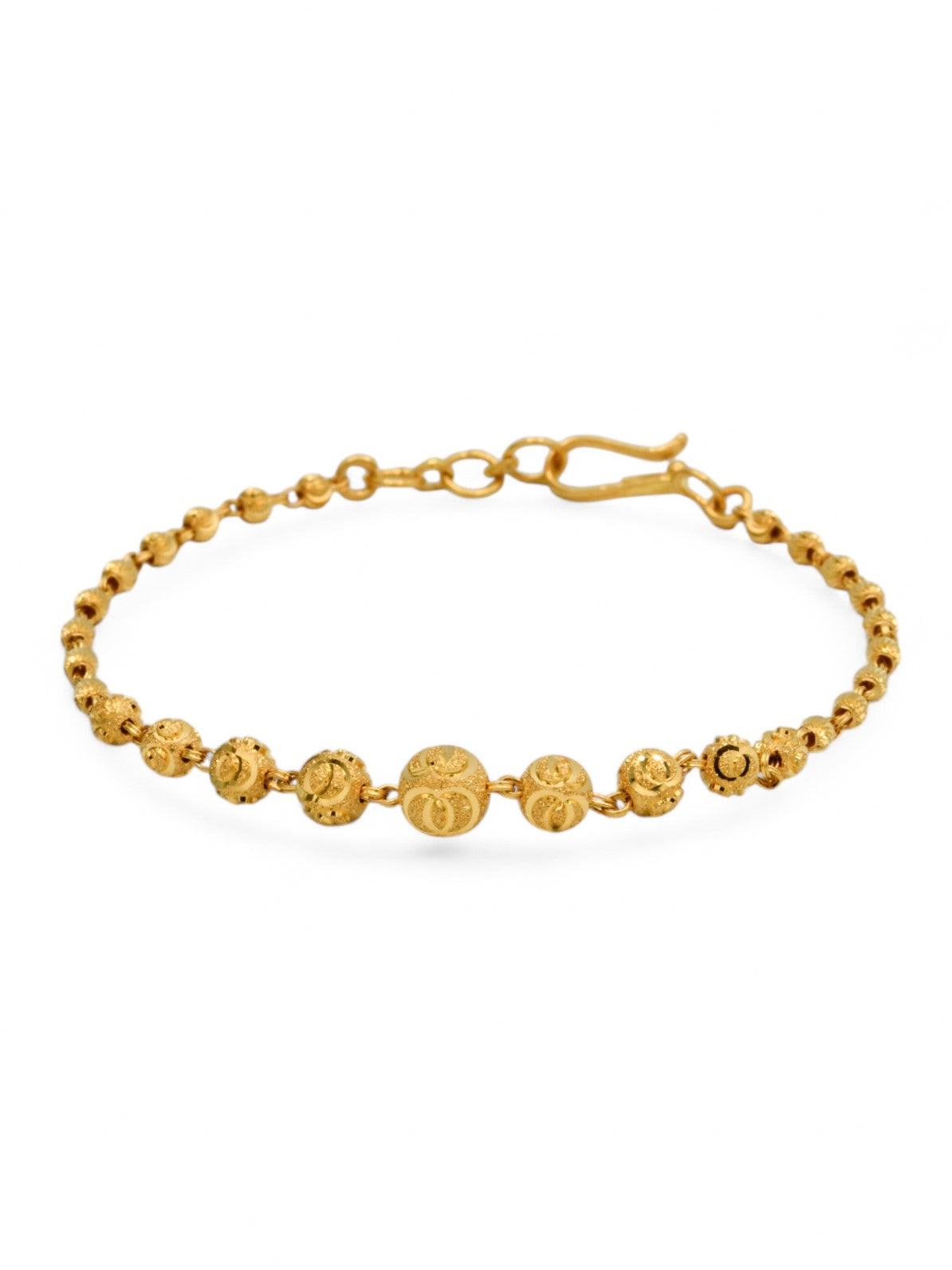 22ct Gold Ball Ladies Bracelet
