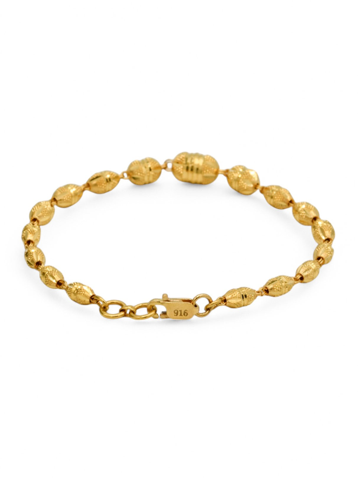 22ct Gold Ball Ladies Bracelet