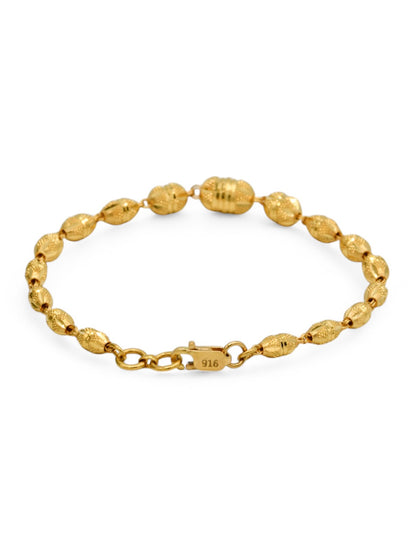 22ct Gold Ball Ladies Bracelet