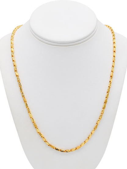 22ct Gold Hollow Chain