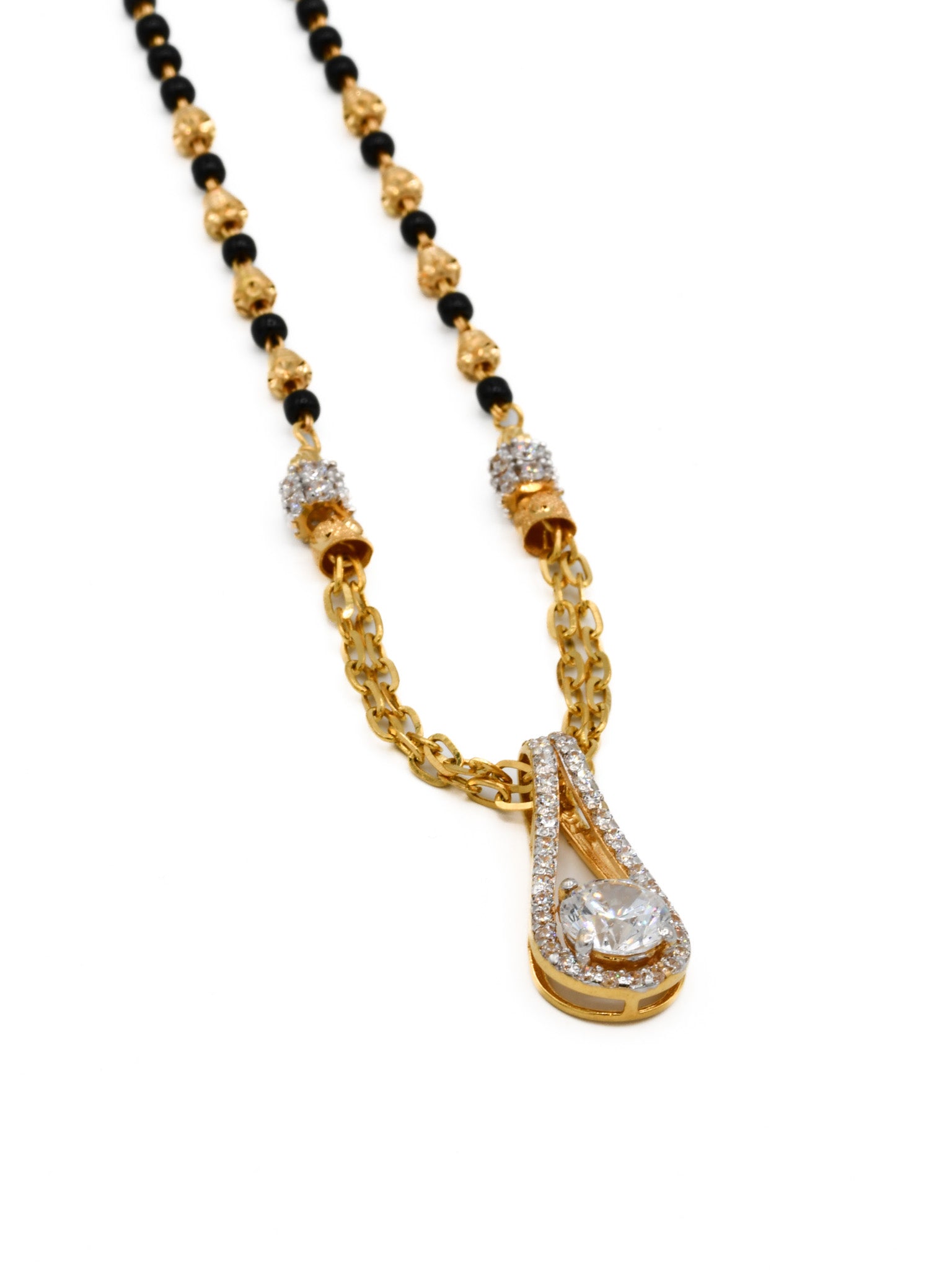 22ct Gold CZ Mangal Sutra - Roop Darshan