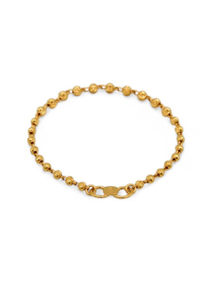 22ct Gold Ball Pair Baby Bracelet