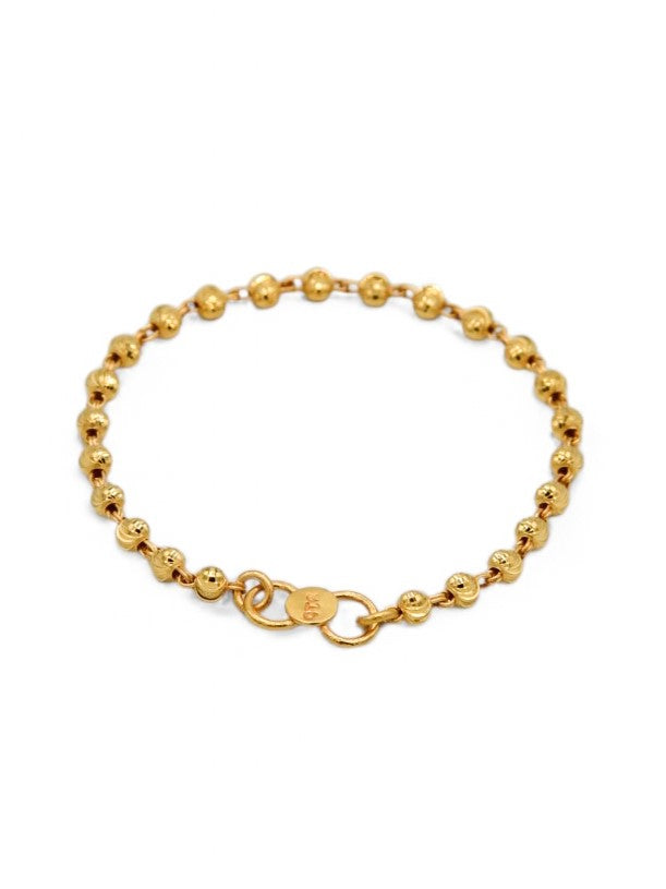 22ct Gold Ball Pair Baby Bracelet