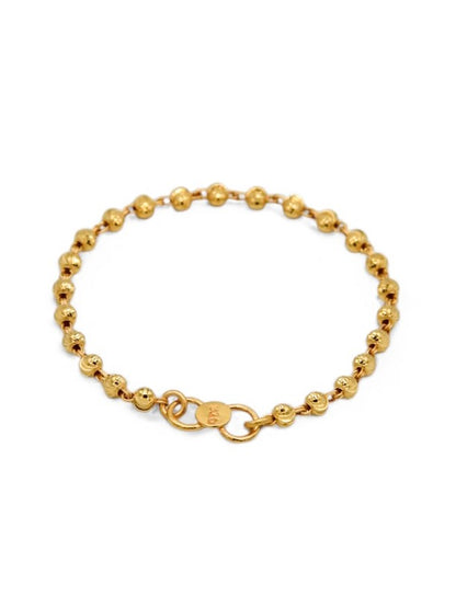 22ct Gold Ball Pair Baby Bracelet - Roop Darshan