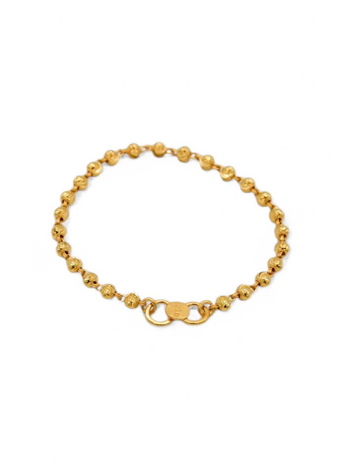 22ct Gold Ball Pair Baby Bracelet