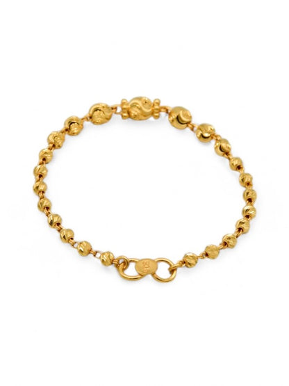 22ct Gold Ball Pair Baby Bracelet