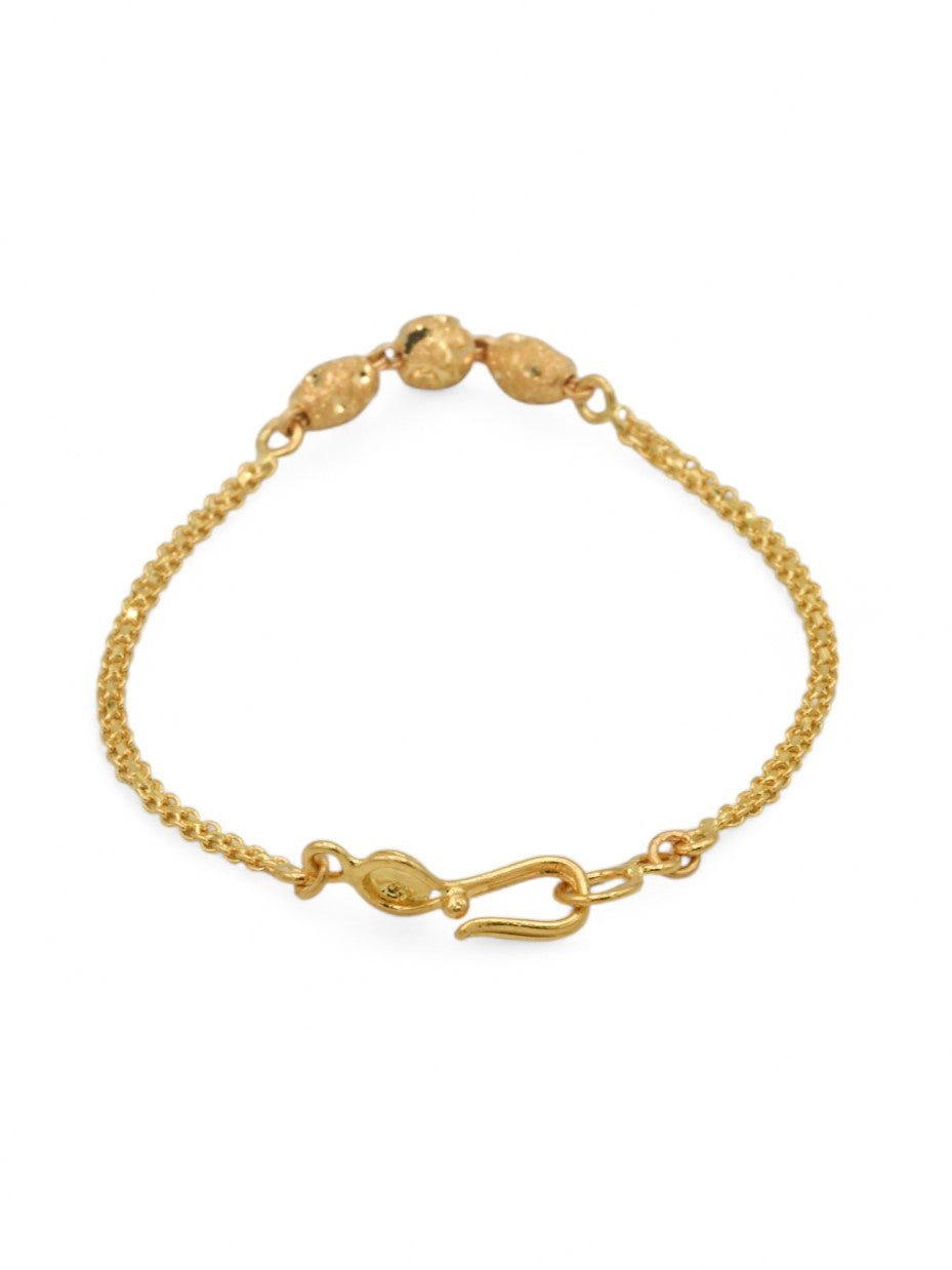 22ct Gold Ball Baby Bracelet