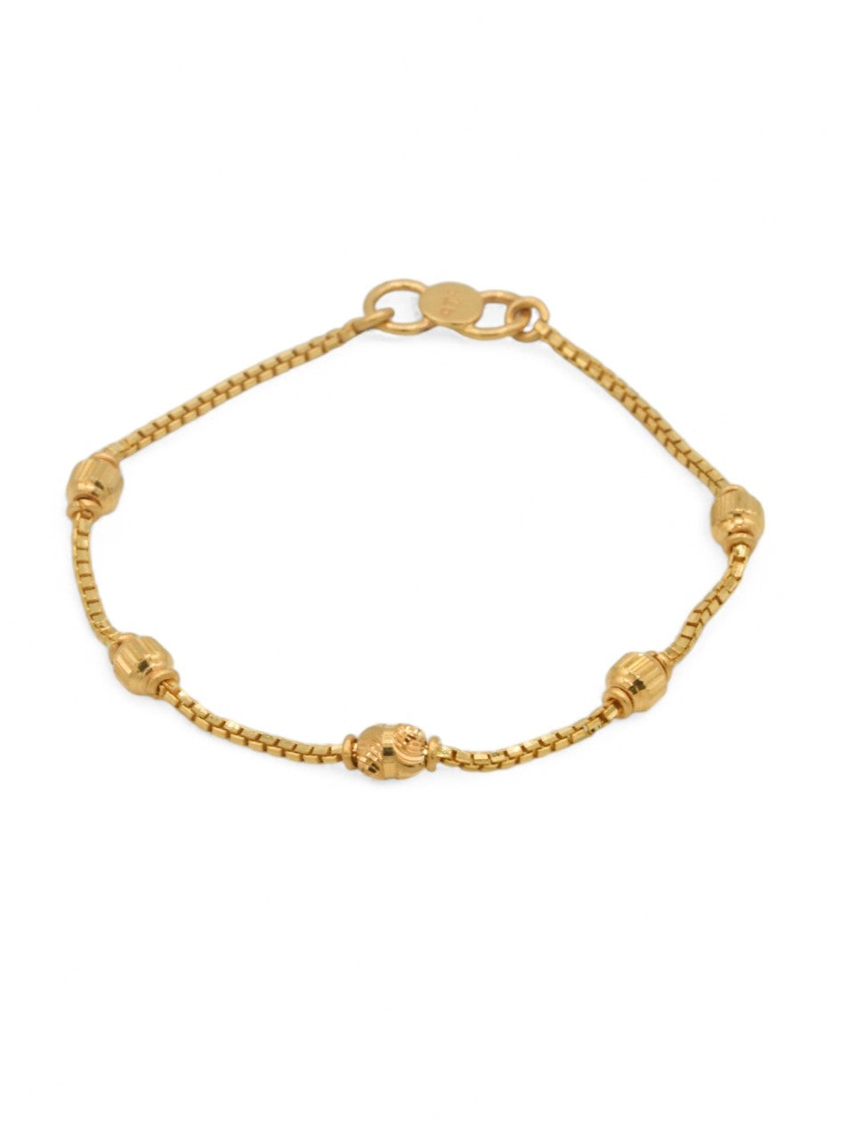 22ct Gold Ball Baby Bracelet