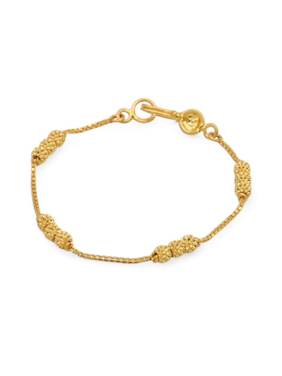 22ct Gold Ball Baby Bracelet