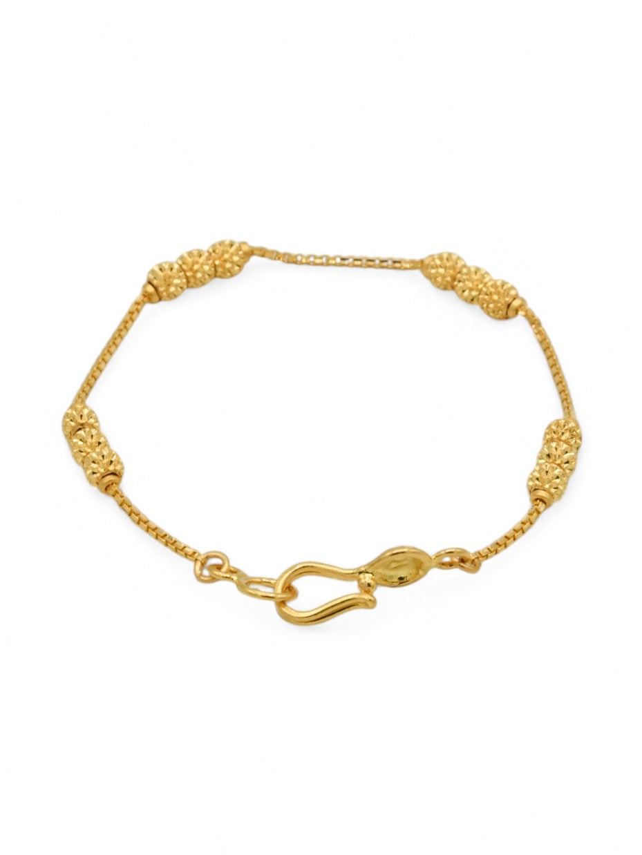 22ct Gold Ball Baby Bracelet