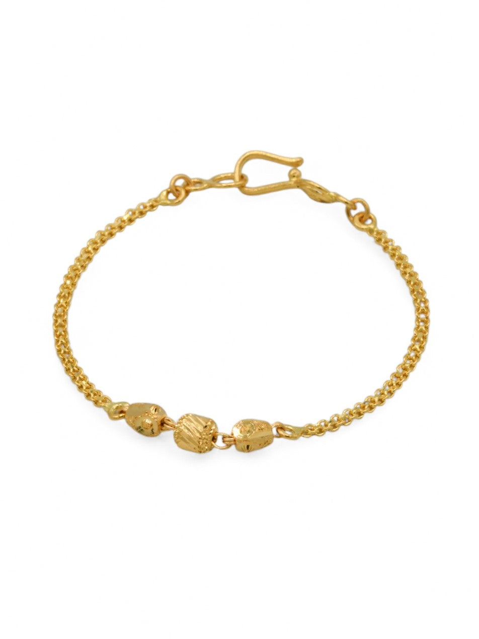 22ct Gold Ball Baby Bracelet