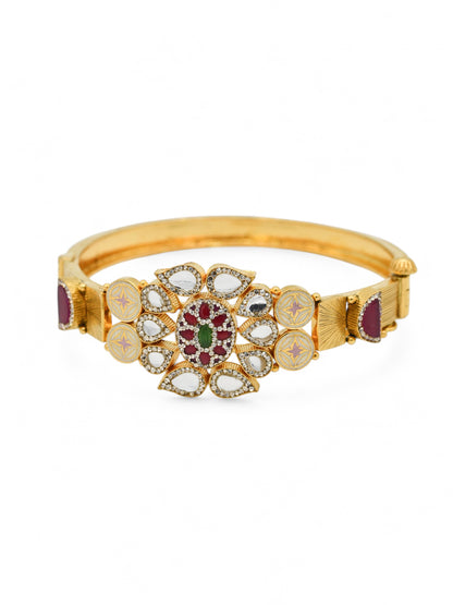 22ct Gold Antique Kundan Bangle - Roop Darshan