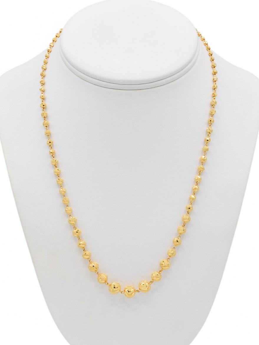 22ct Gold Ball Fancy Chain