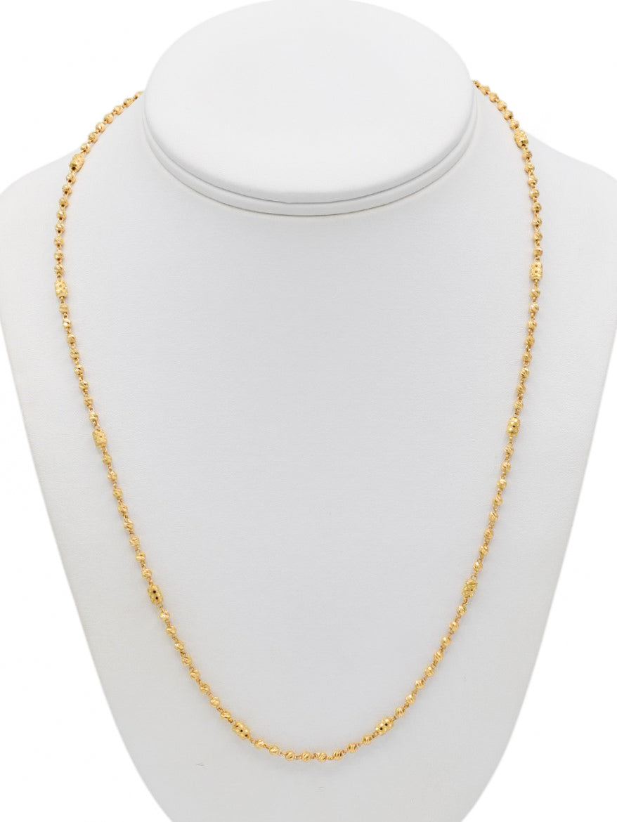 22ct Gold Ball Fancy Chain