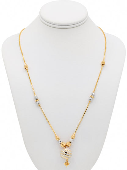 22ct Gold Two Tone Necklace Set