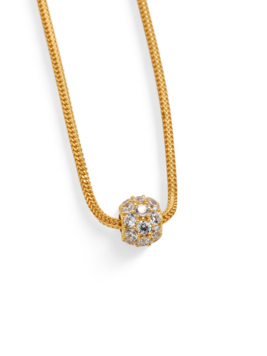 22ct Gold CZ Ball Pendant