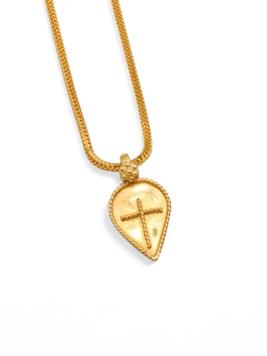 22ct Gold Cross Tali Pendant
