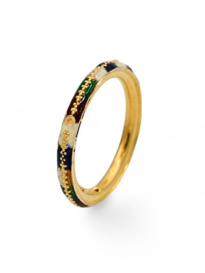 22ct Gold Minakari Band Ring