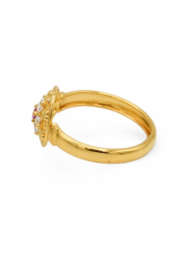 22ct Gold CZ Ladies Ring