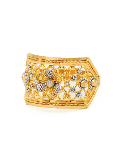 22ct Gold Two Tone Ladies Ring
