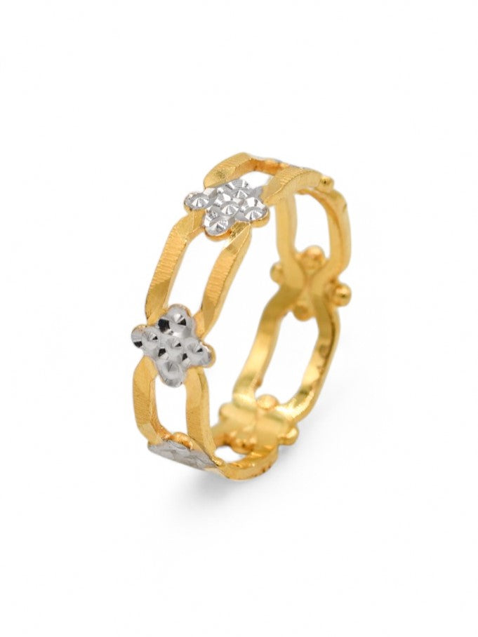 22ct Gold Two Tone Band Ring