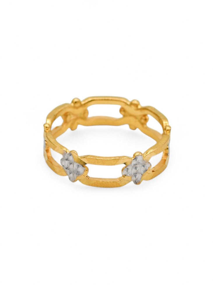 22ct Gold Two Tone Band Ring