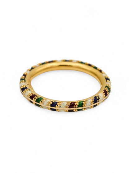 22ct Gold Minakari Band Ring - Roop Darshan