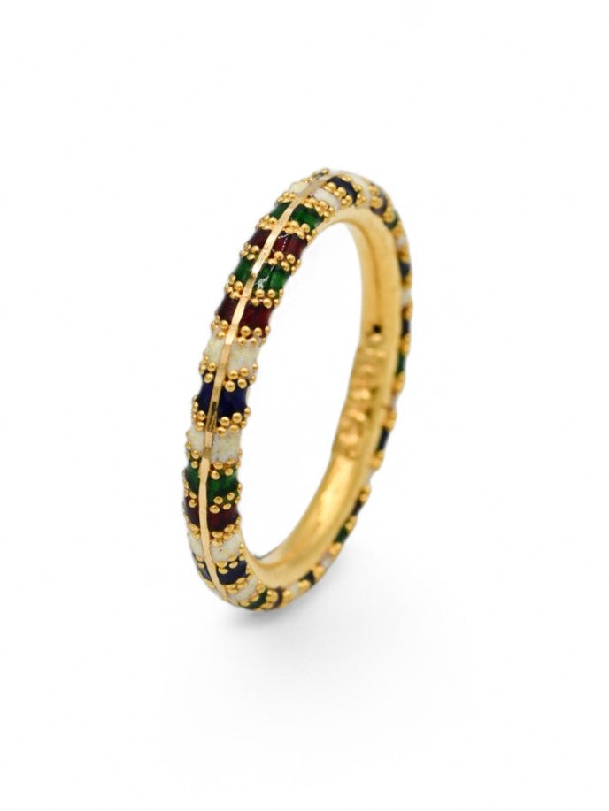 22ct Gold Minakari Band Ring