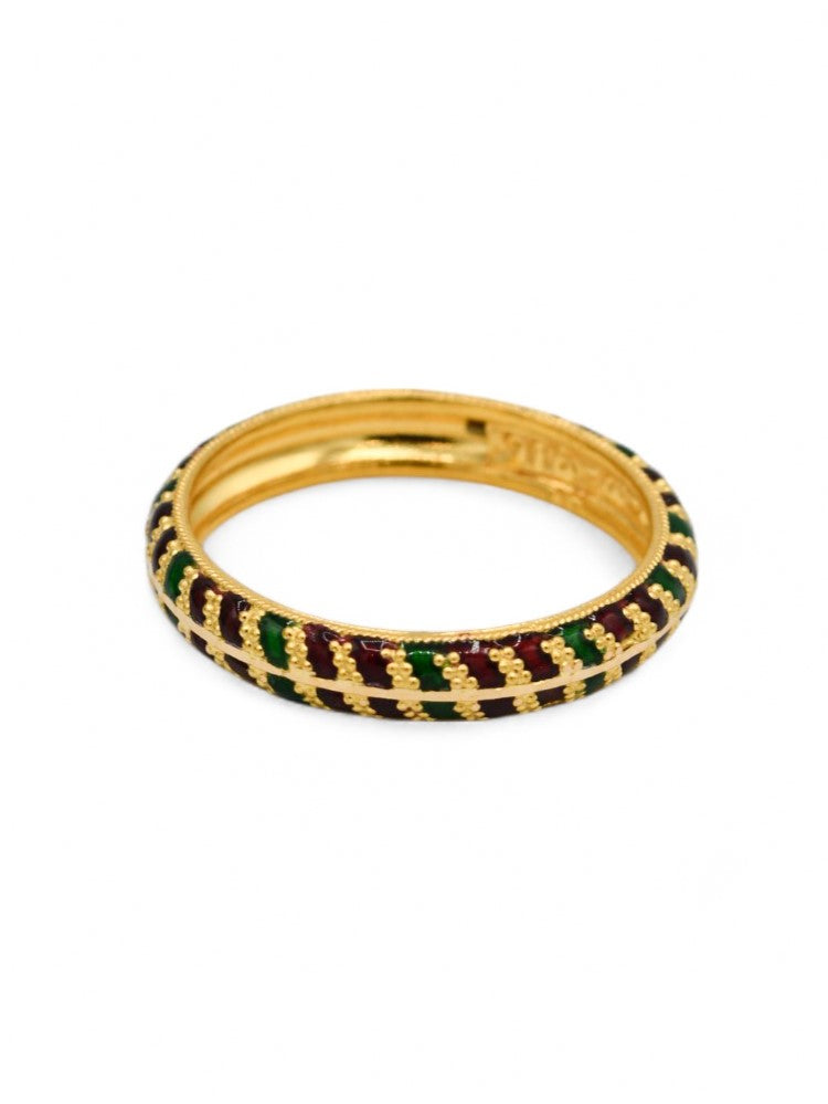22ct Gold Minakari Band Ring