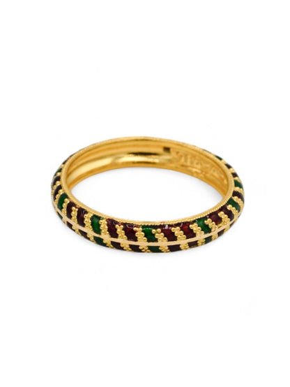 22ct Gold Minakari Band Ring