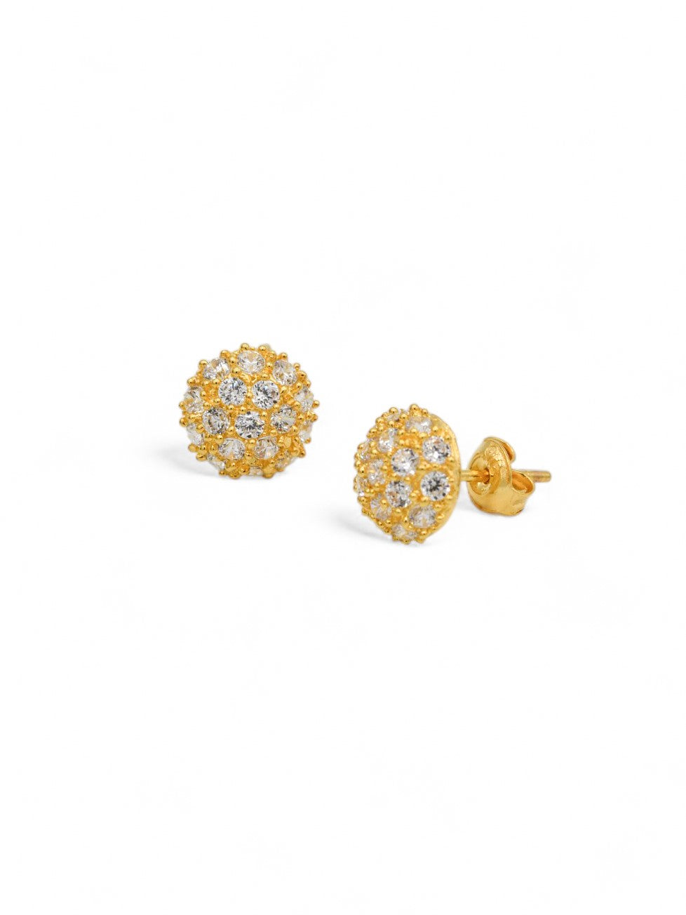 22ct Gold CZ Stud Earrings