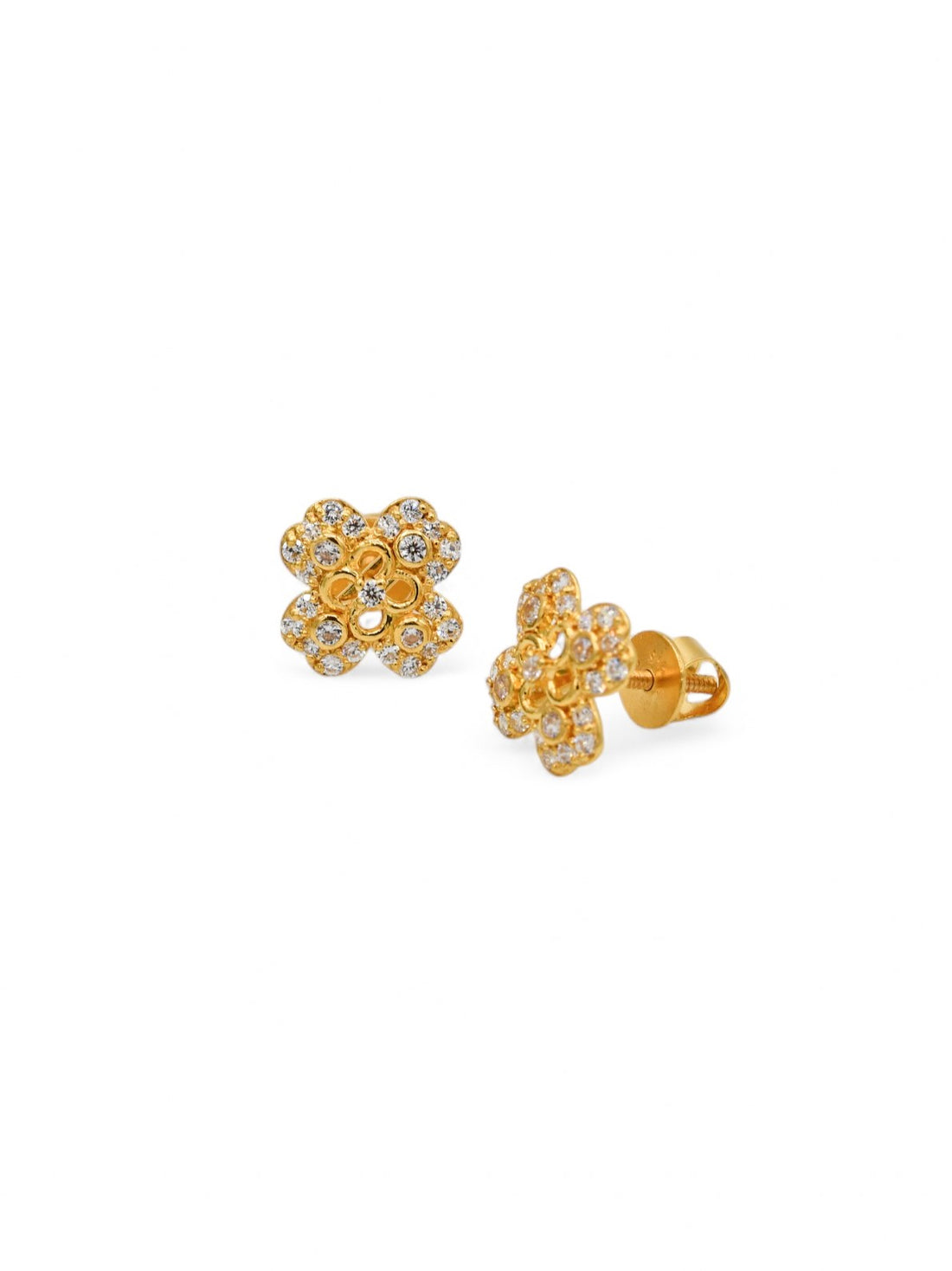 22ct Gold CZ Stud Earrings