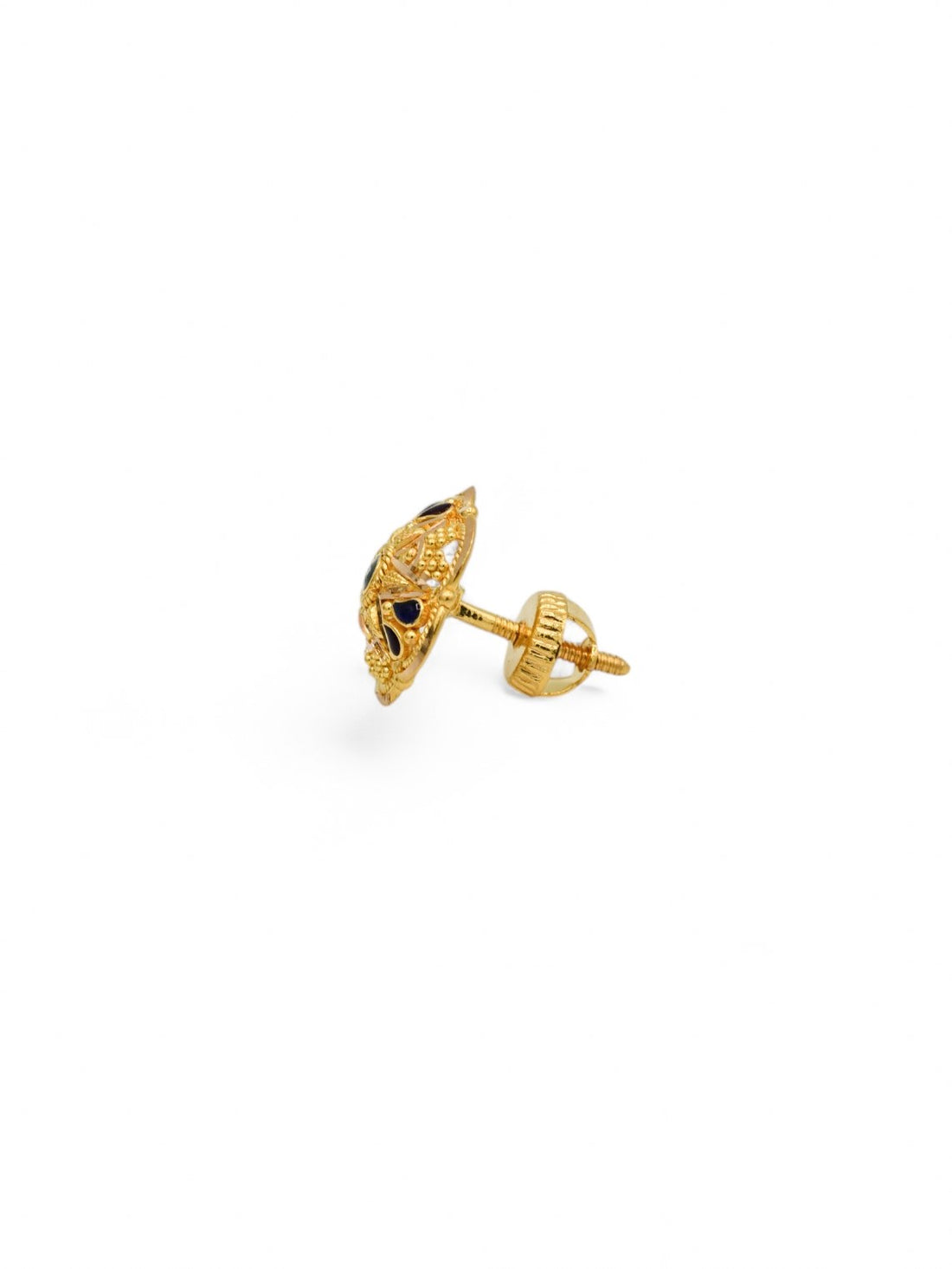 22ct Gold Minakari Stud Earrings