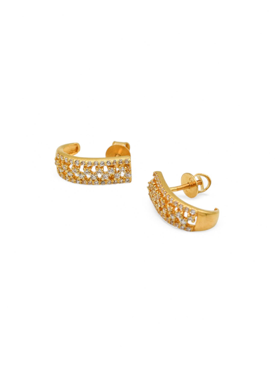 22ct Gold CZ Stud Earrings