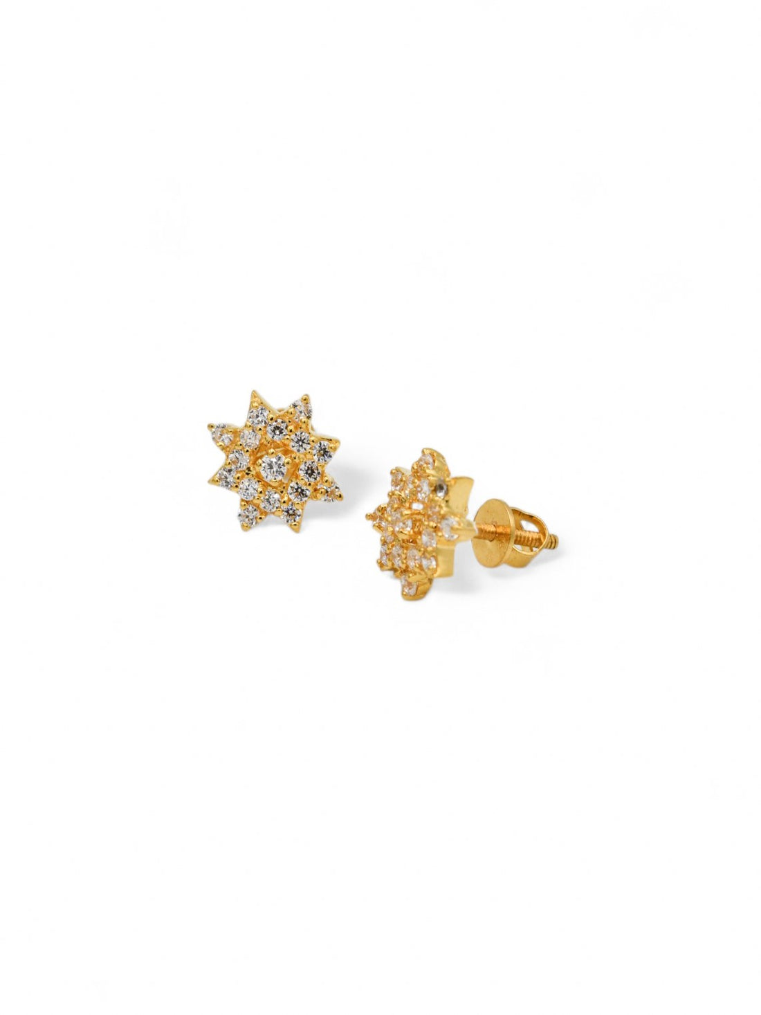 22ct Gold CZ Stud Earrings