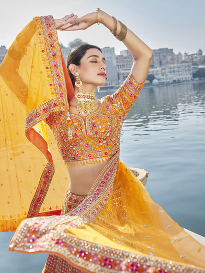 Saira Unstitched Lehenga Choli - Roop Darshan