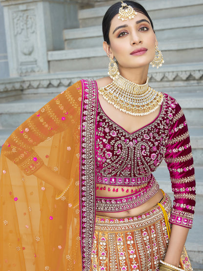 Isha Unstitched Lehenga Choli - Roop Darshan