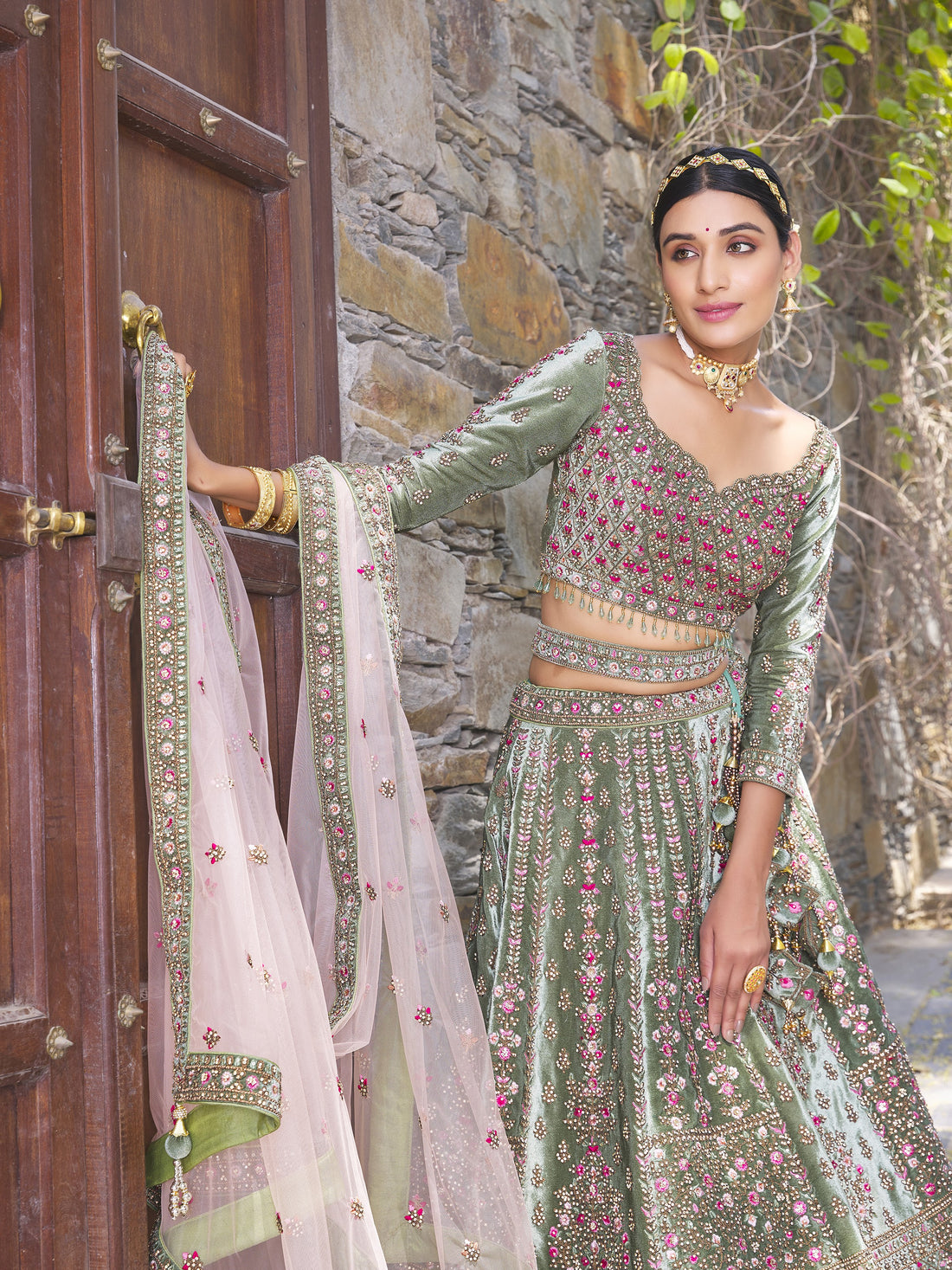 Shaina Unstitched Lehenga Choli - Roop Darshan